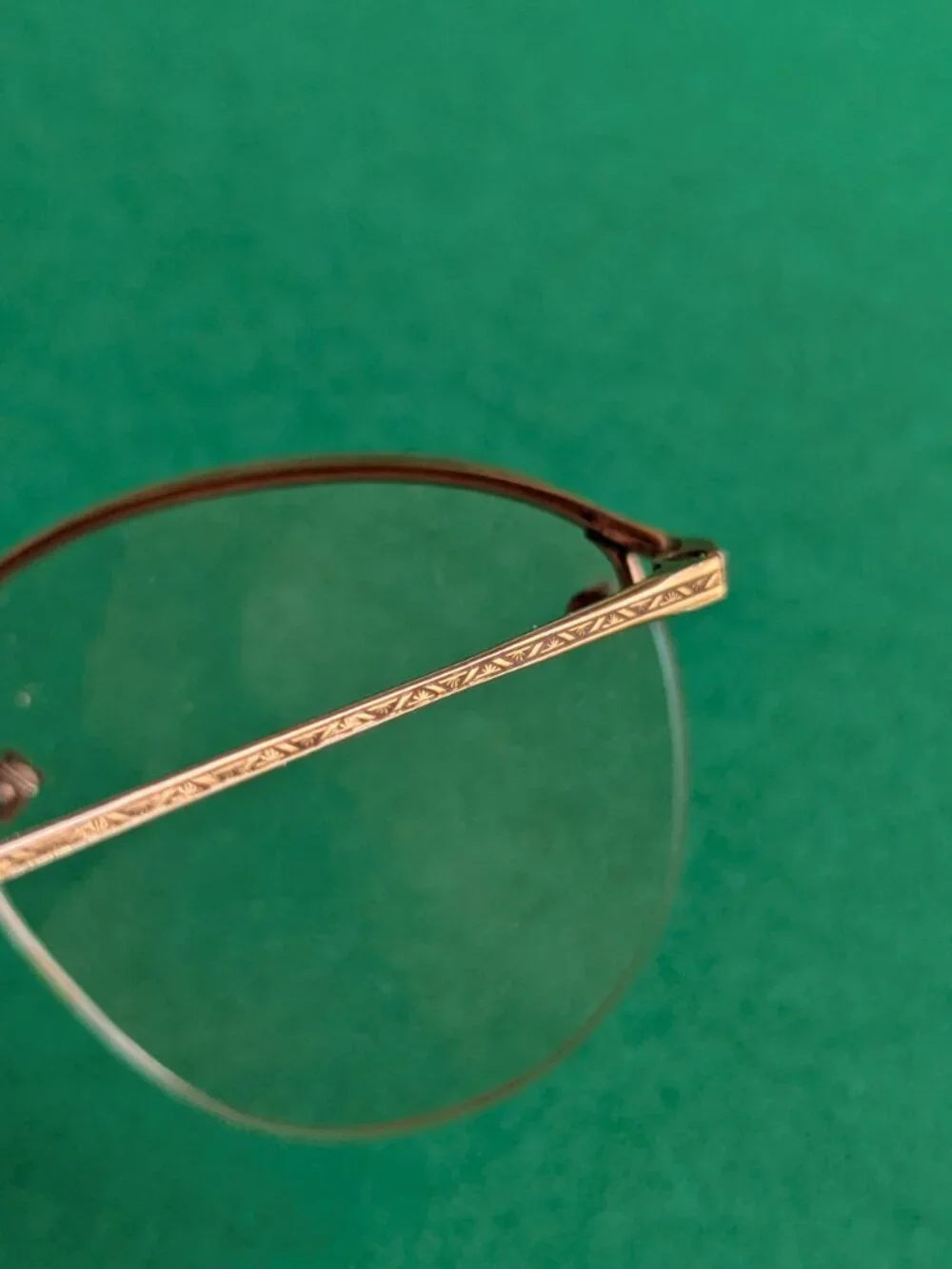 Vintage 12K Gold Filled Wire Rim Glasses W/ Case